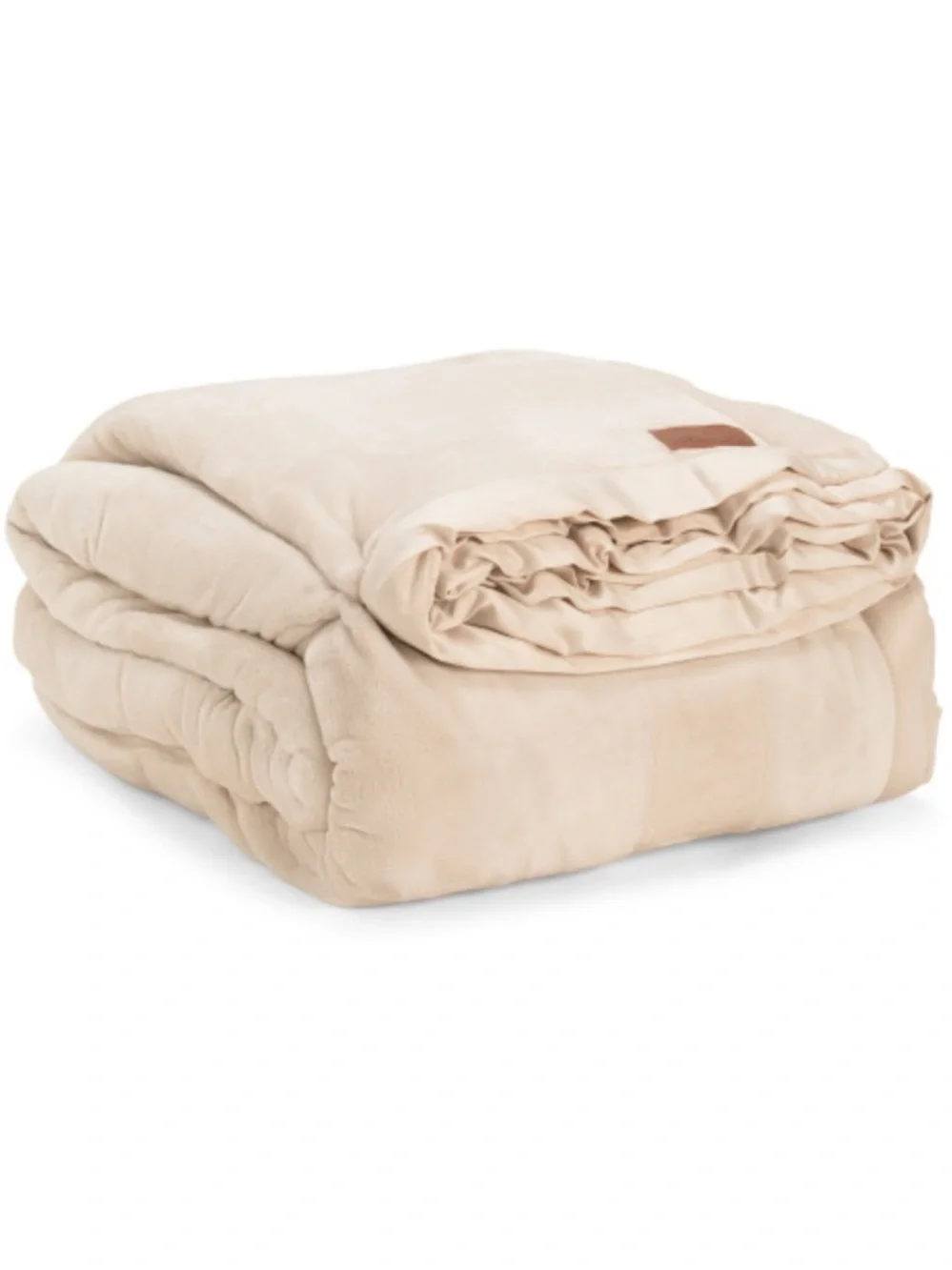 BROOKS Brothers solid Fleece Blanket With Satin Trim